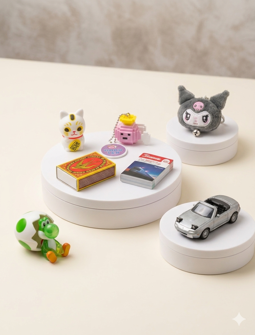 various gachapon figures from June 2026