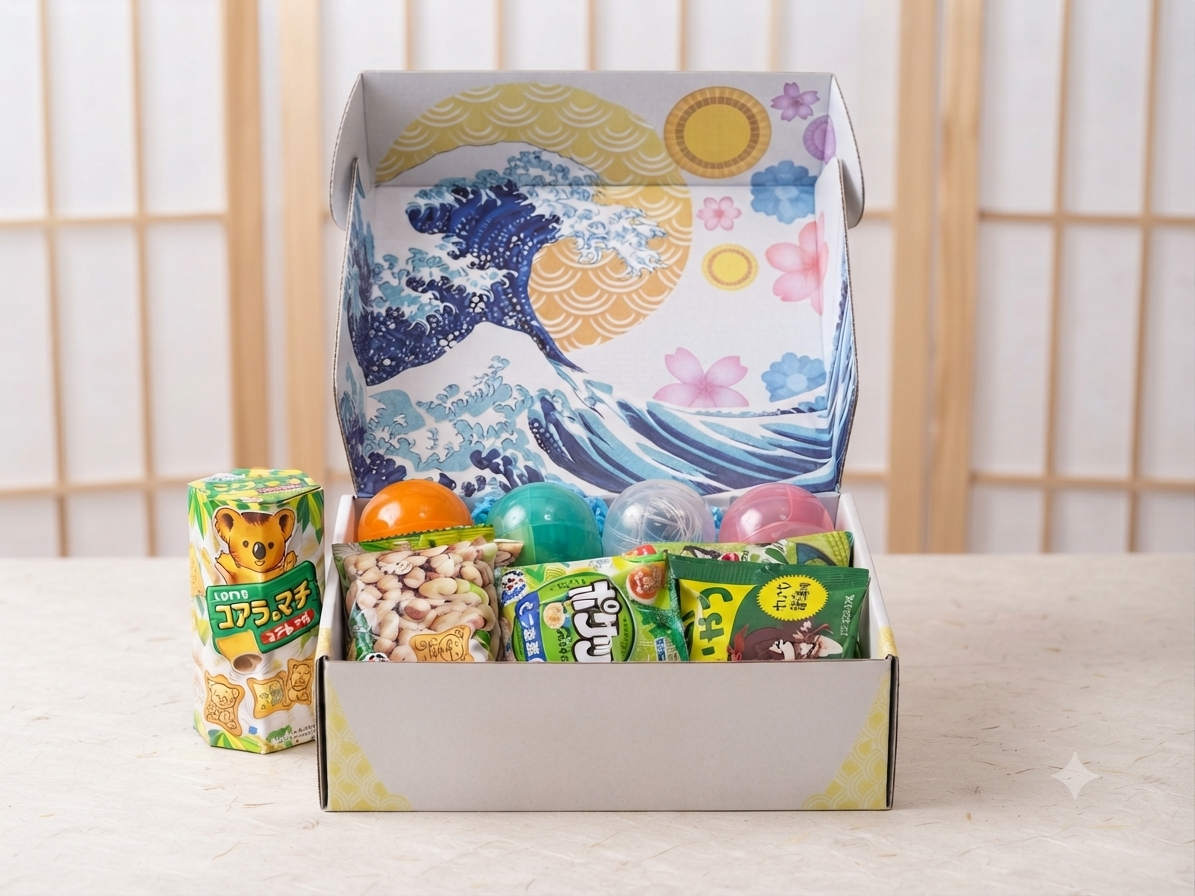Gacha & Snack Ultimate Mystery Box (9 Snacks & 4 Gachapon Toys)