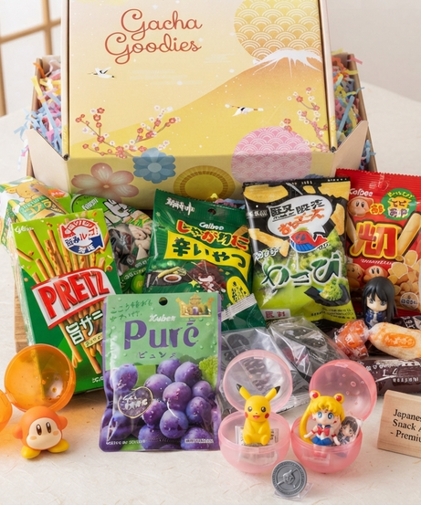 Gacha & Snack Ultimate Mystery Box (9 Snacks & 4 Gachapon Toys)